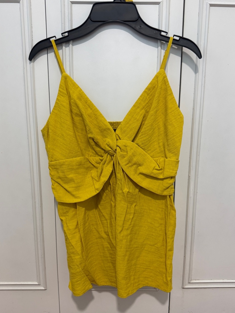 Banana Republic Yellow Knot-Front Spaghetti Strap Camisole